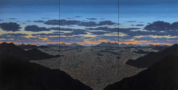 Desde Los Andes (Tríptico) | óleo sobre lino | 110 x 200 cm. | 2019